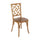 Brooklyn Pecan Solid Wood Stackable Dining Chair with Intricate Back Detail - Flash Furniture