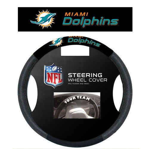 Miami Dolphins Steering Wheel Cover Mesh Style CO - Fremont Die