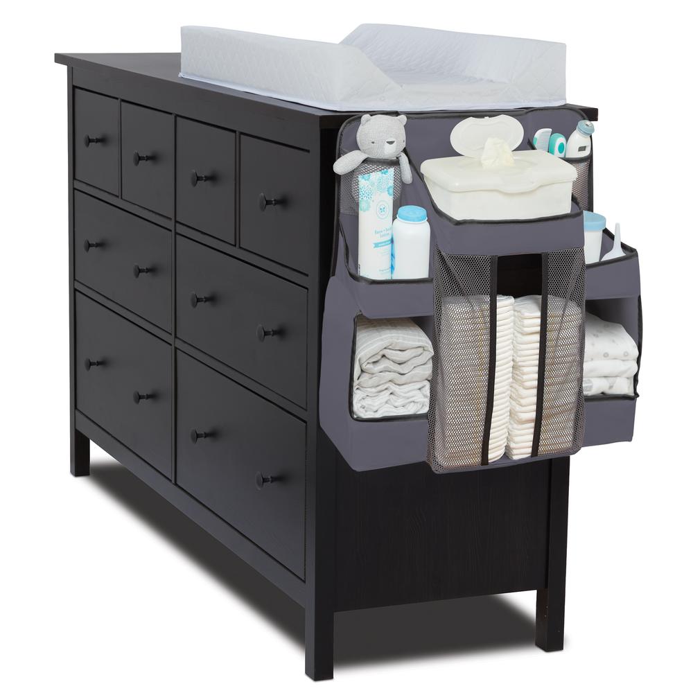 Diaper Caddy and Nursery Organizer for Baby's Essentials - Gray - L.A. Baby