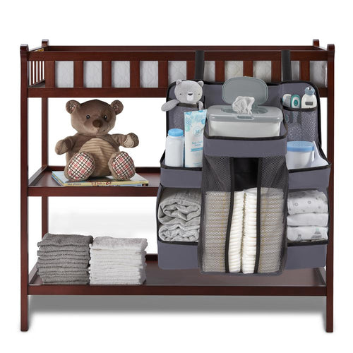 Diaper Caddy and Nursery Organizer for Baby's Essentials - Gray - L.A. Baby