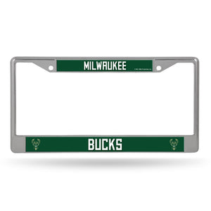 Milwaukee Bucks License Plate Frame Chrome Printed Insert Special Order - Rico Industries