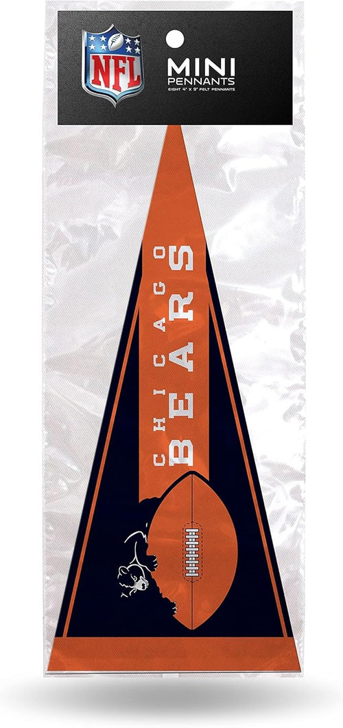 Chicago Bears Pennant Set Mini 8 Piece Retro Design - Special Order - Rico Industries
