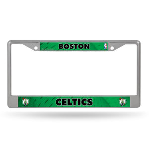 Boston Celtics License Plate Frame Chrome Printed Insert - Rico Industries