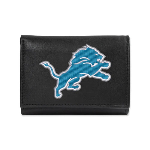 Detroit Lions Wallet Trifold Leather Embroidered Alternate - Rico Industries