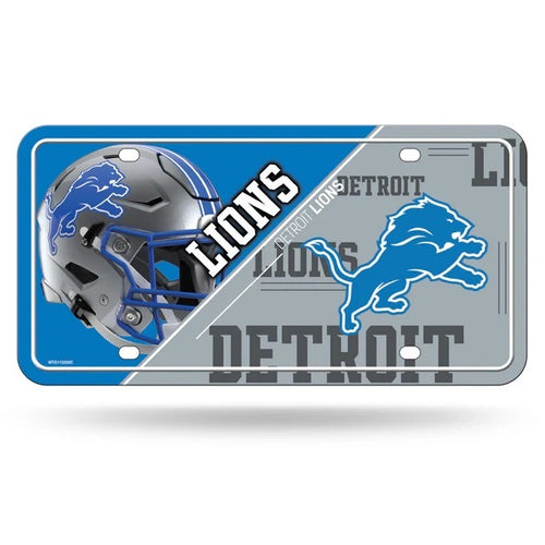 Detroit Lions License Plate Metal Split Design - Rico Industries