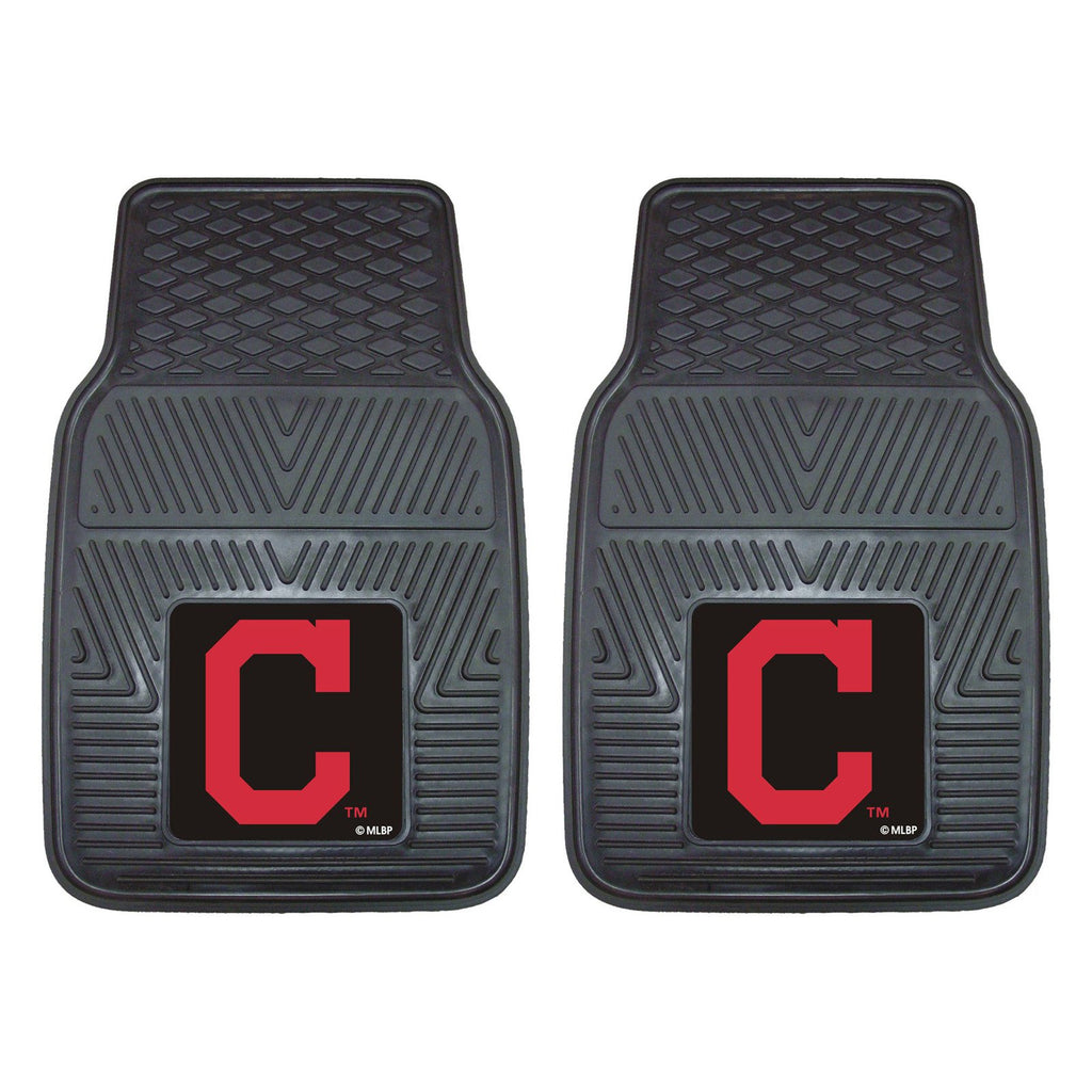 Cleveland Indians Car Mats Heavy Duty 2 Piece Vinyl - Logo Brands