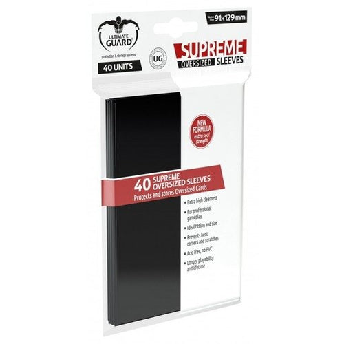 Ultimate Guard Black Supreme Oversized Sleeves 40 Ct Inner Card Sleeves Individual Pack