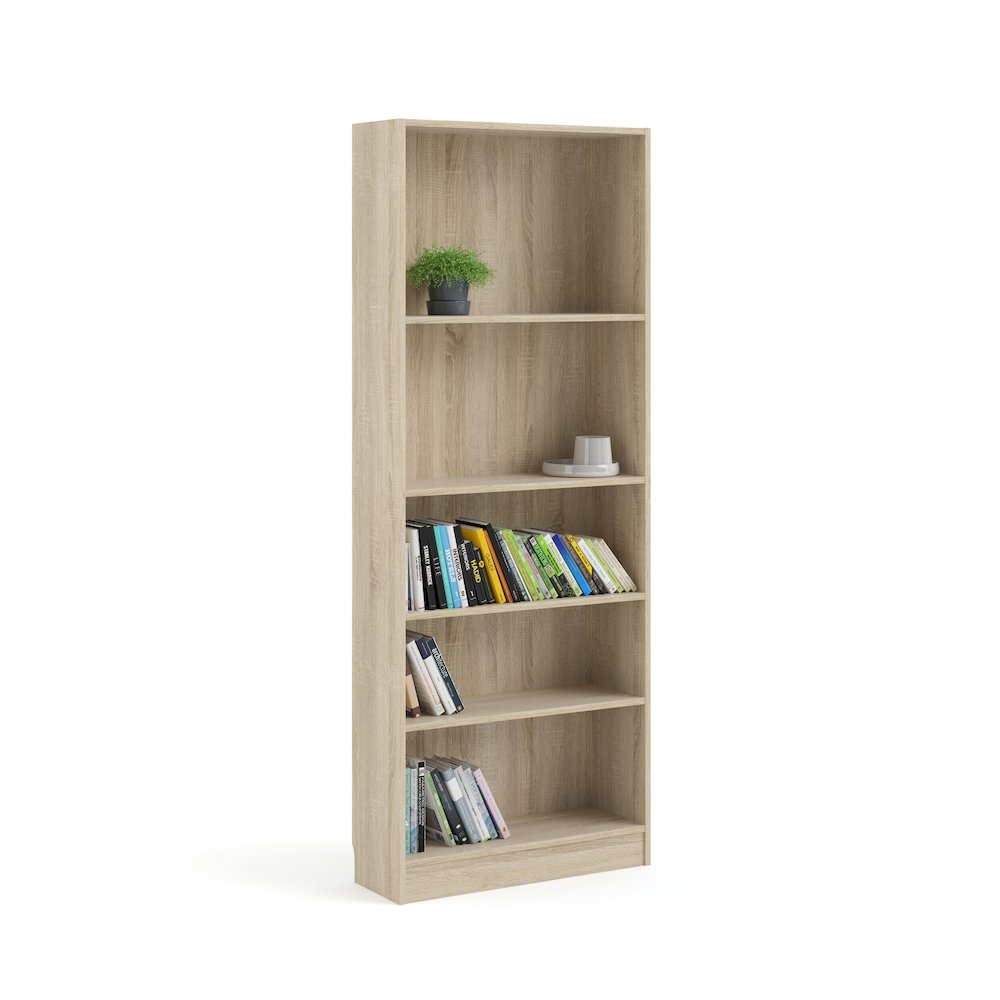 Element Tall Wide 5 Shelf Bookcase, Oak Structure - Tvilum