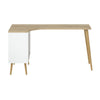Diana 2 Drawer, 3 Shelf Desk, White/Oak Structure - Tvilum