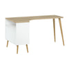 Diana 2 Drawer, 3 Shelf Desk, White/Oak Structure - Tvilum