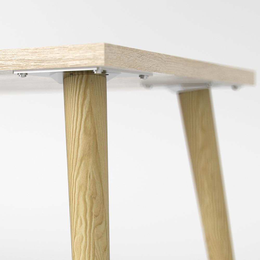 Diana 2 Drawer, 3 Shelf Desk, White/Oak Structure - Tvilum