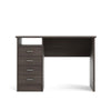 Warner Desk with 4 Drawers, Dark Chocolate - Tvilum