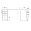 Warner Desk with 4 Drawers, Dark Chocolate - Tvilum