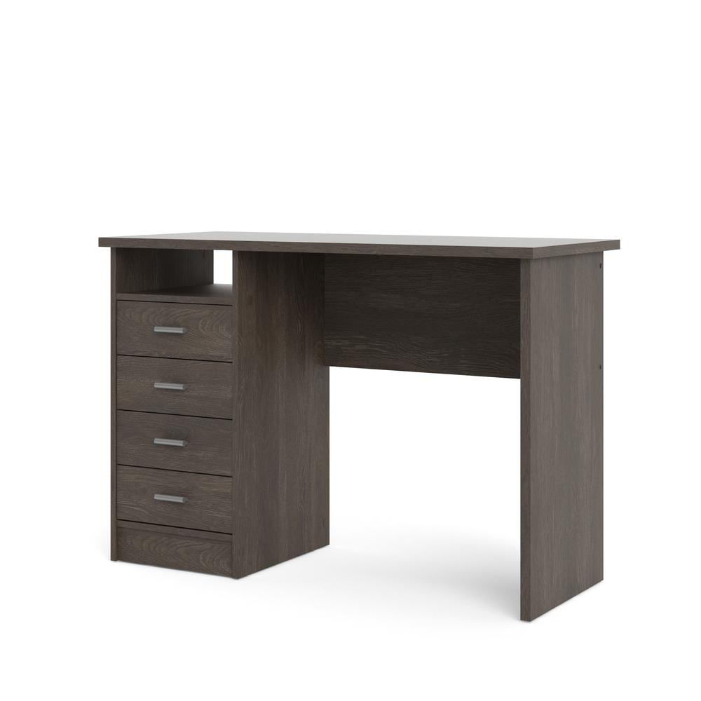 Warner Desk with 4 Drawers, Dark Chocolate - Tvilum