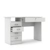 Walden Desk with 5 Drawers, White - Tvilum