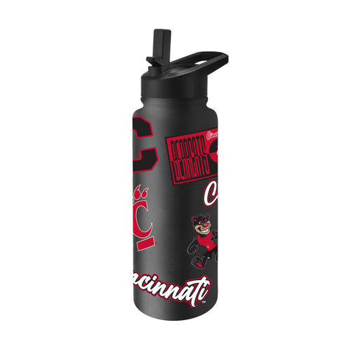 Cincinnati Bearcats Quencher Bottle 34oz Stainless Steel Dreamweave - Logo Brands
