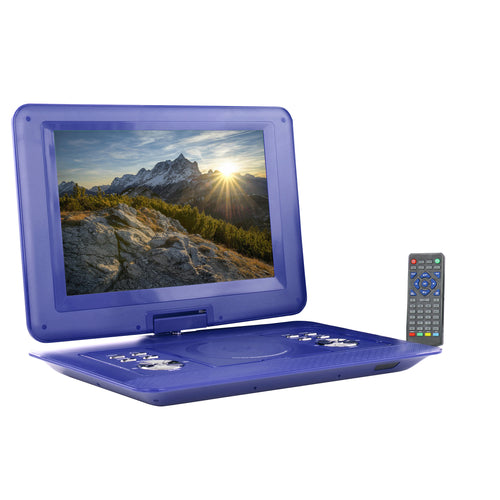 Befree Sound beFree Sound 14.1 Inch Portable DVD Player with Swivel TFT-LCD Screed USB,Sn anD,AV Inputs- Blue - Factory Reconditioned