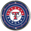 Texas Rangers Clock Round Wall Style Chrome Periodic Restock - WinCraft