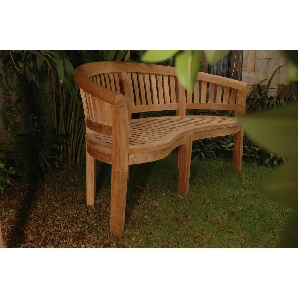 Curve 3 Seater Bench Extra Thick Wood - Anderson Teak