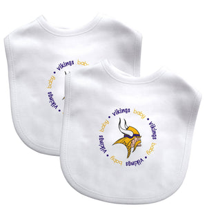 Minnesota Vikings Baby Bib 2 Pack - Masterpieces Puzzle Company