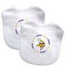 Minnesota Vikings Baby Bib 2 Pack - Masterpieces Puzzle Company