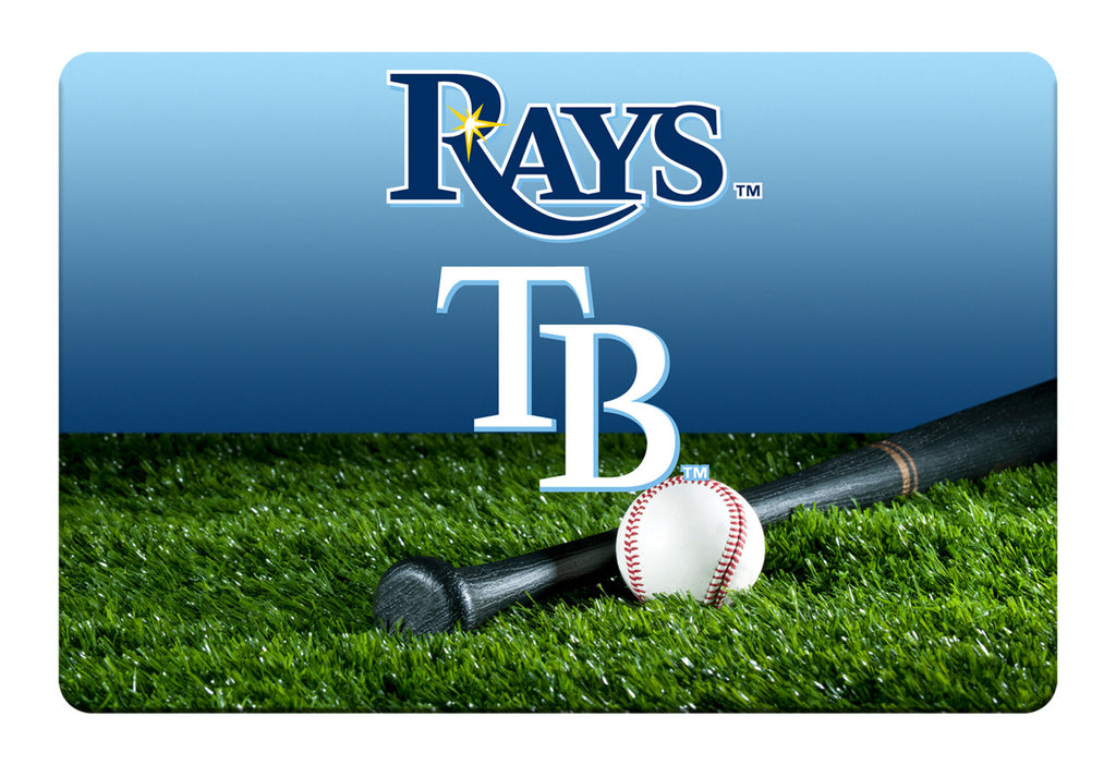 Tampa Bay Rays Pet Bowl Mat Team Color Baseball Size Large CO - Gamewear