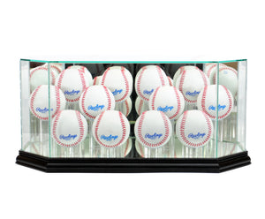 Octagon 12 Baseball Display Case with Black Moulding