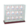 12 Baseball Upright Display Case with Cherry Moulding