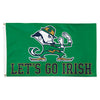 Notre Dame Fighting Irish Flag 3x5 Deluxe Style Leprchaun Design - Wincraft