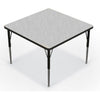 Activity Table - 36'' Square - Gray Nebula Top Surface - Black Edgeband - BALT
