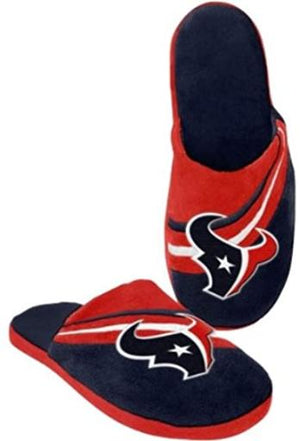 Houston Texans Slipper - Big Logo Stripe - (1 Pair) - M CO -