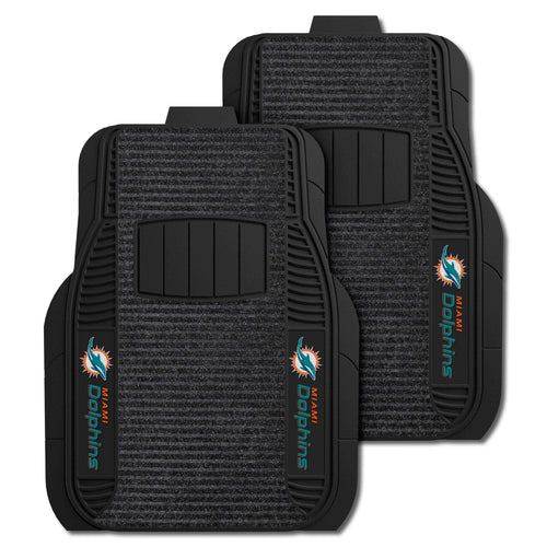 Fanmats - NFL - Miami Dolphins 2-pc Deluxe Car Mat Set 21''x27''