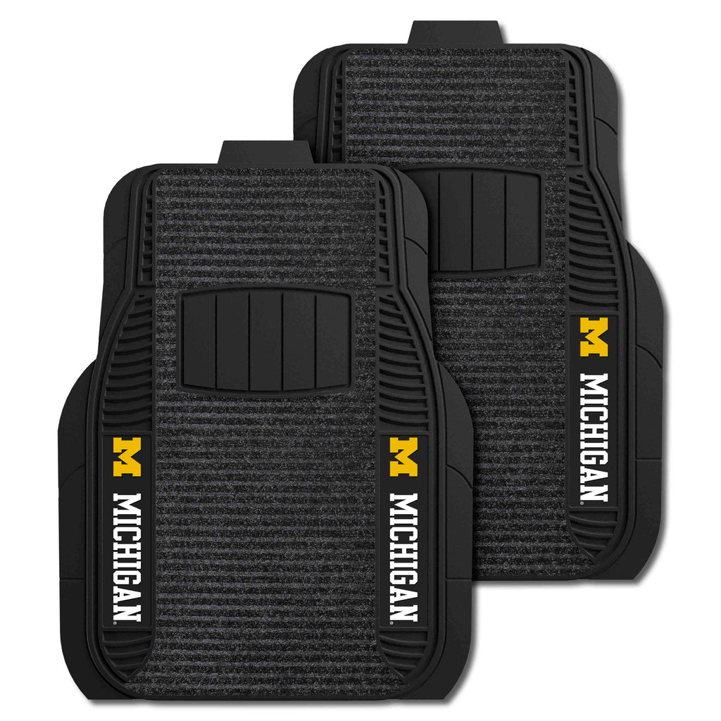 Fanmats - University of Michigan 2-pc Deluxe Car Mat Set 21''x27''