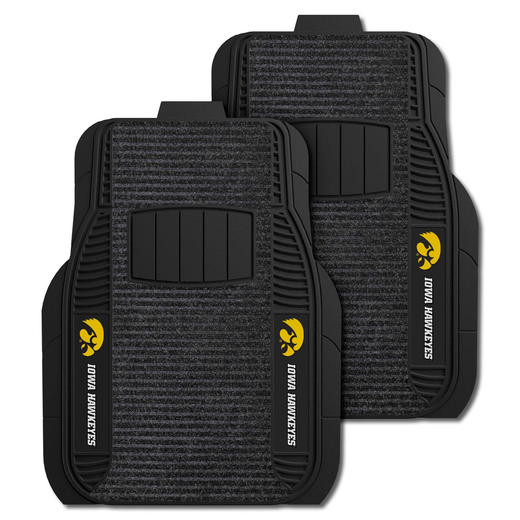Fanmats - University of Iowa 2-pc Deluxe Car Mat Set 21''x27''