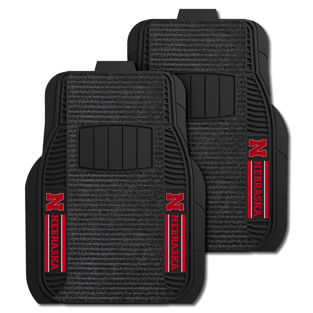 Fanmats - University of Nebraska 2-pc Deluxe Car Mat Set 21''x27''