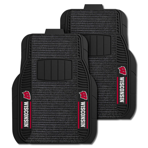 Fanmats - University of Wisconsin 2-pc Deluxe Car Mat Set 21''x27''