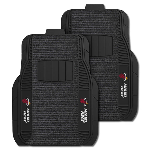 Fanmats - NBA - Miami Heat 2-pc Deluxe Car Mat Set 21''x27''