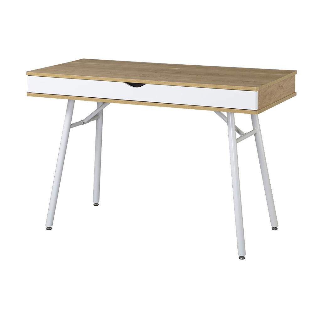 Modern Multi Storage Computer Desk with Storage. Color: Pine - Techni Mobili