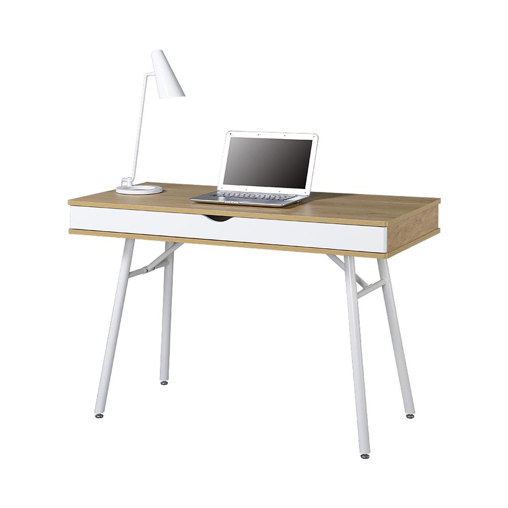 Modern Multi Storage Computer Desk with Storage. Color: Pine - Techni Mobili