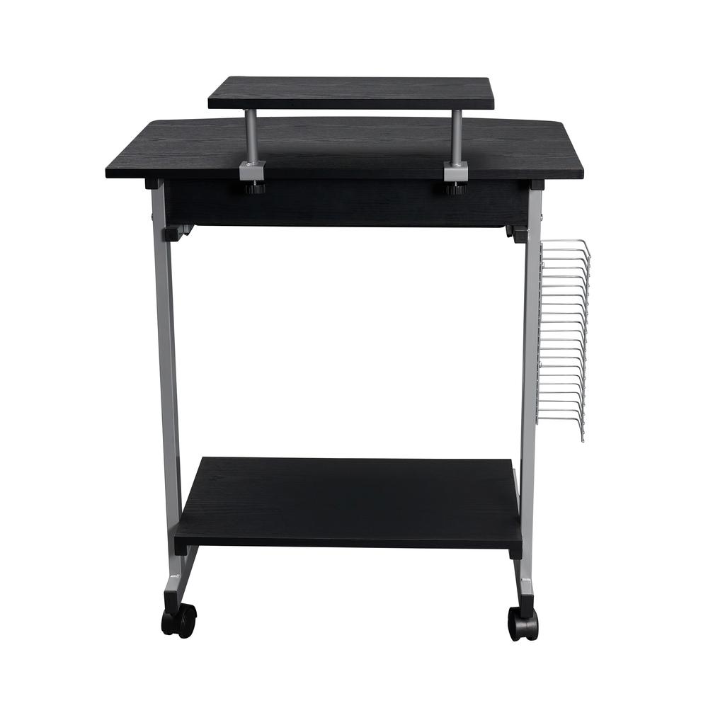 Compact Computer Cart With Storage . Color: Espresso - Techni Mobili