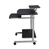 Compact Computer Cart With Storage . Color: Espresso - Techni Mobili