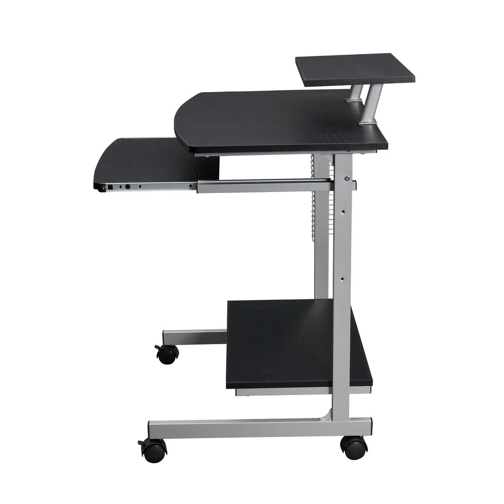 Compact Computer Cart With Storage . Color: Espresso - Techni Mobili