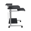 Compact Computer Cart With Storage . Color: Espresso - Techni Mobili