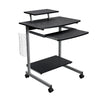 Compact Computer Cart With Storage . Color: Espresso - Techni Mobili