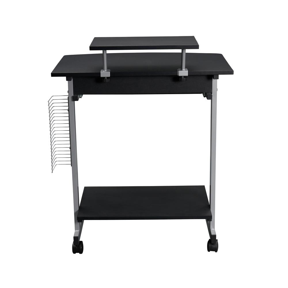 Compact Computer Cart With Storage . Color: Graphite - Techni Mobili