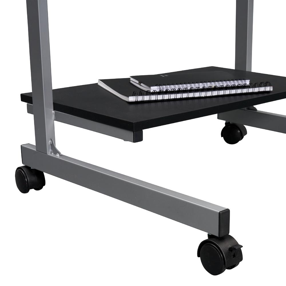 Computer Cart Color Compact Computer Cart With Storage . Color: Graphite - Techni Mobili ...