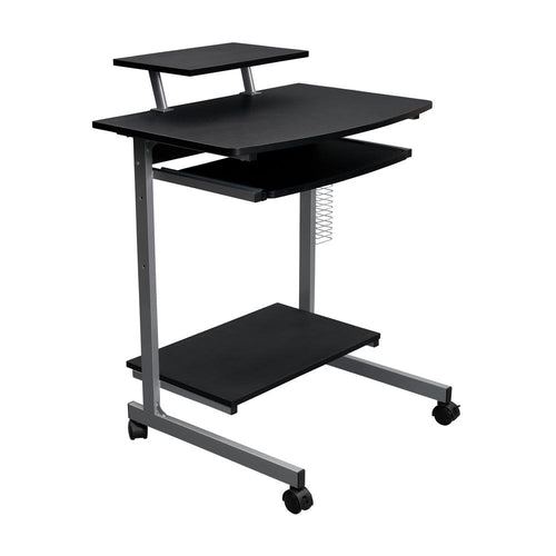 Compact Computer Cart With Storage . Color: Graphite - Techni Mobili