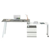 Rotating Multi-Positional Modern Desk . Color: Gray - Techni Mobil