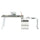 Rotating Multi-Positional Modern Desk . Color: Gray - Techni Mobil