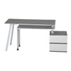 Rotating Multi-Positional Modern Desk . Color: Gray - Techni Mobil